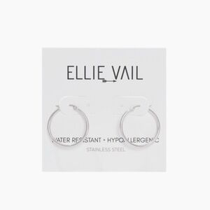 Ellie Vail Laurette Medium Silver Hoop Earrings